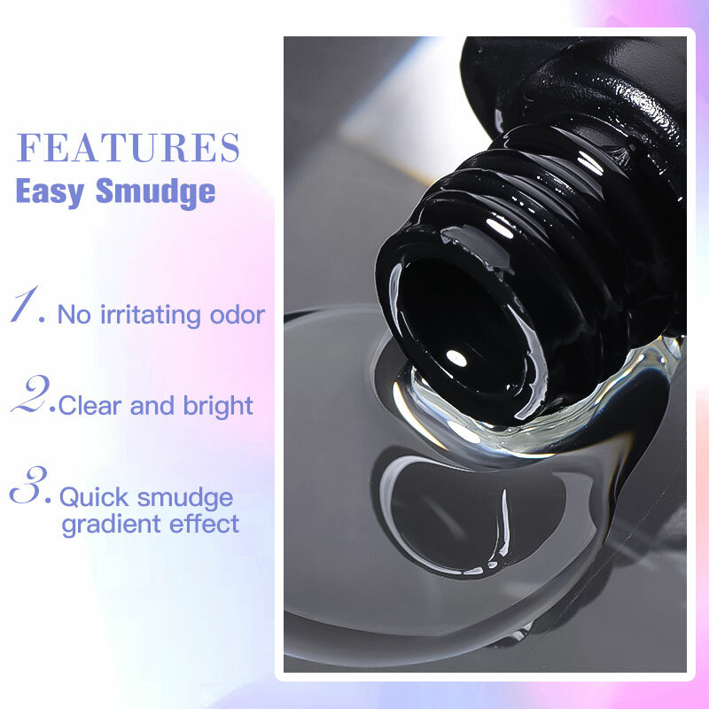 MEET ACROSS Clear Blooming Gel 7ml UV LED Gel Nagellack Einweichen von Nail Art Spreading Effekt Marmor Nagellack Gel Farbe