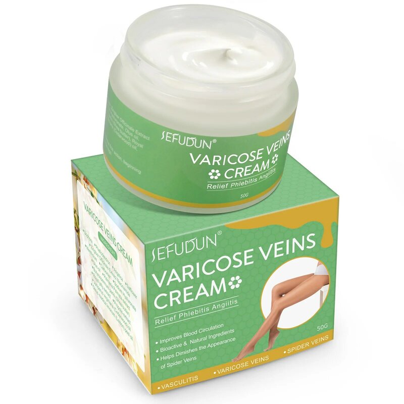 50G Varicose Vein Cream Treatment สมุนไพรจีนหลอดเลือดดำครีมซ่อมแซมยื่นออกมา Vein Of Earthworm ขาบรรเทาปวด