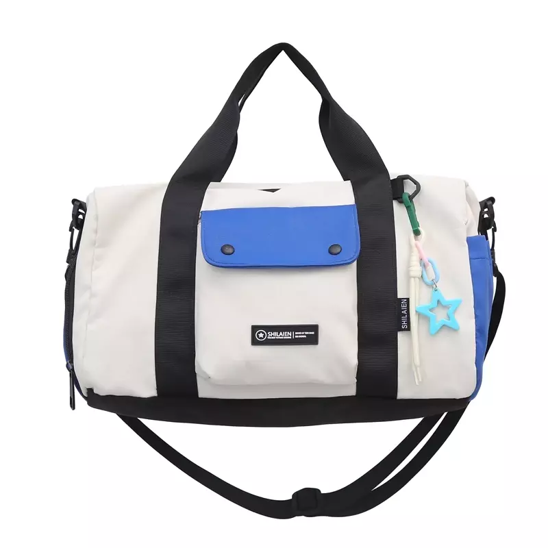 Bolsa tiracolo minimalista com cor contrastante, bolsa de ombro elegante para casais, nova e moderna viagem, 2024