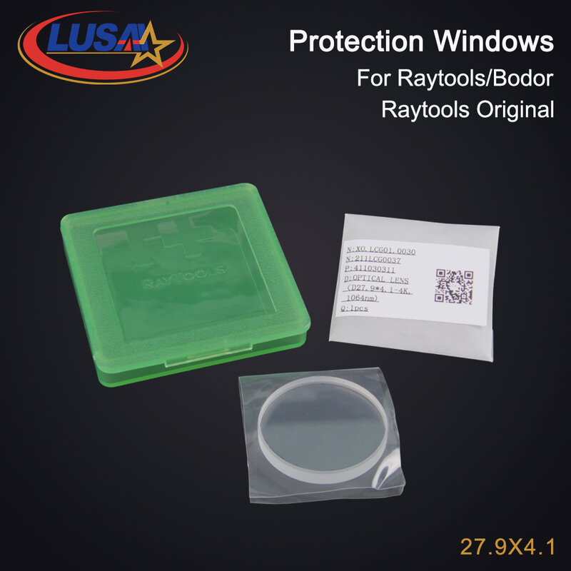 LUSAI 10PCS/Lot Raytools Optical Lens Protective Windows 211LCG0037 27.9*4.1mm1064nm For Raytools BM109 BM110 BM111 BT210 BT240