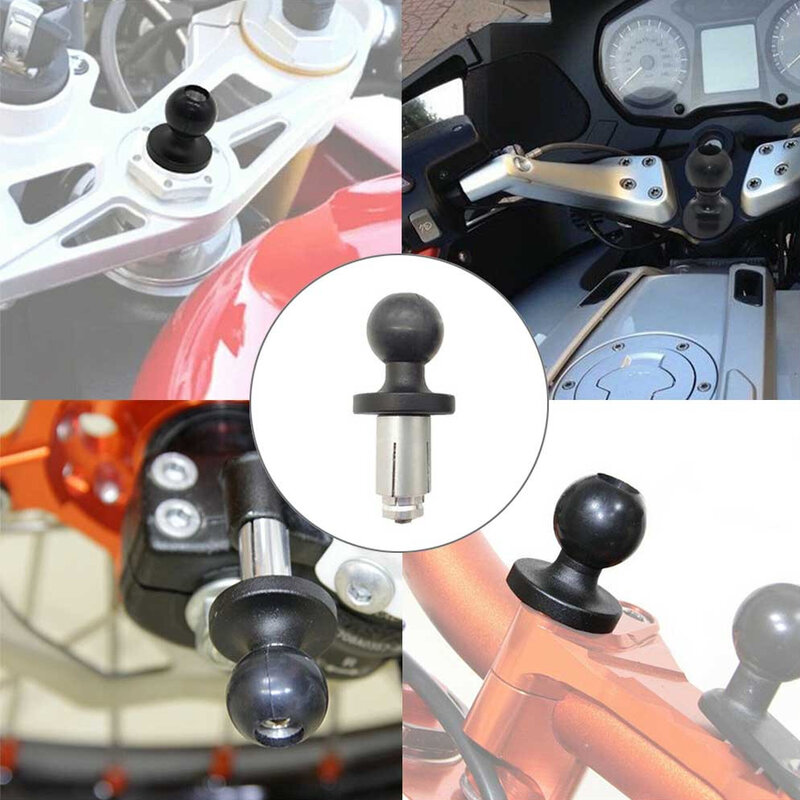 Rubber Ball Mount Motorcycle Fork Stem Mount Base Ball Head Adapter Compatible For RAM Mount For Gopro Ball Mount Adapter