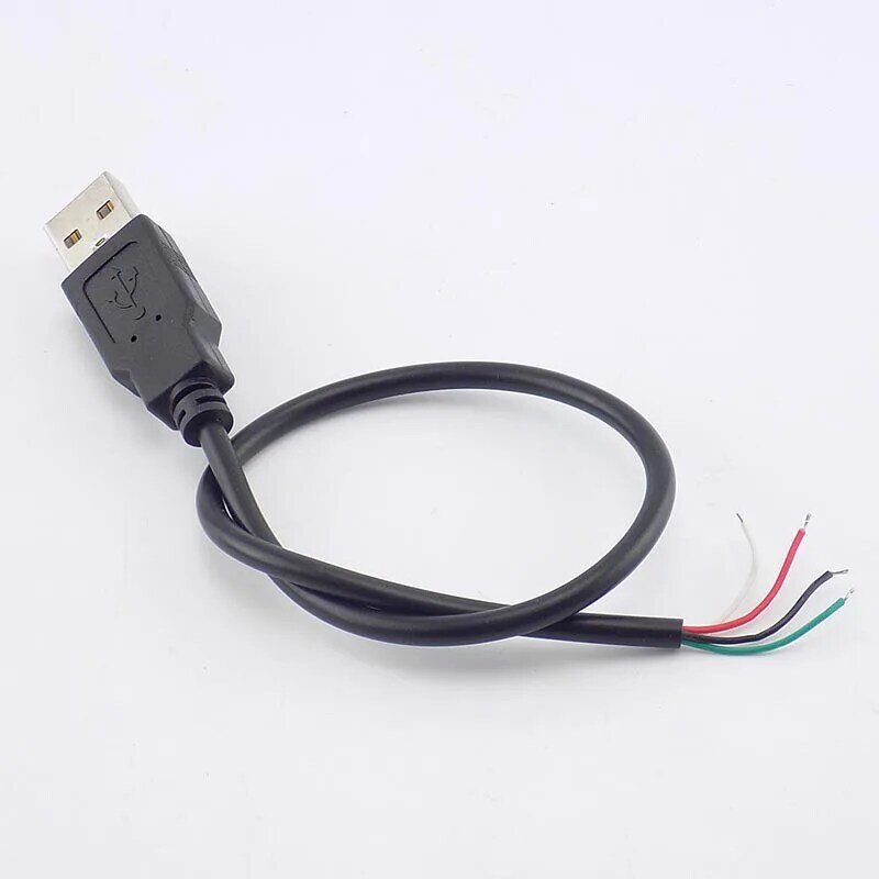 0.3/1/2M DIY Micro USB A Male 4 Pin Wire Data Cable Connector extension Cord Power Supply Adapter for USB fan Devices L19