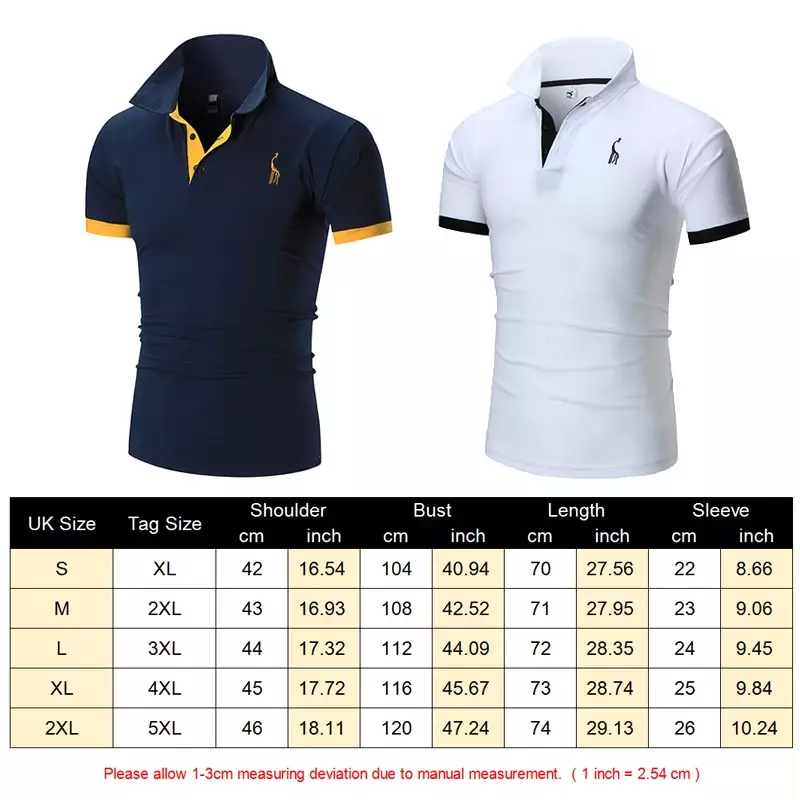 T-Shirt da uomo estate manica corta maschile traspirante sport Business Casual Golf Polo camicetta Pullover ricamo di alta qualità