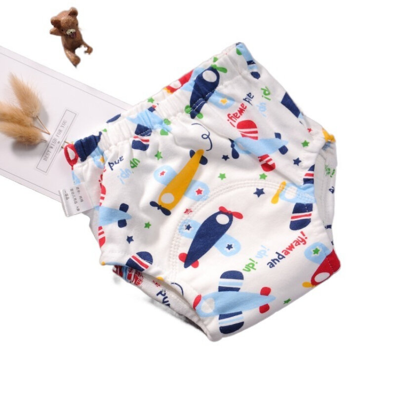 Calças de treino respirável para bebé, 6 camadas, tecidos ecológicos reutilizáveis, algodão, impermeável, pano lavável, ecológico