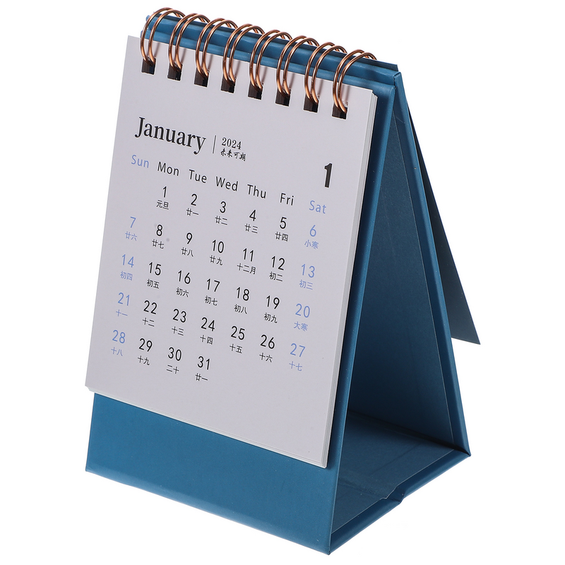 Effen Kleur Mini-Bureaukalender Kantoorschoolbenodigdheden Kalender Kalender Maandelijkse Planner Bureauaccessoires Decor Record