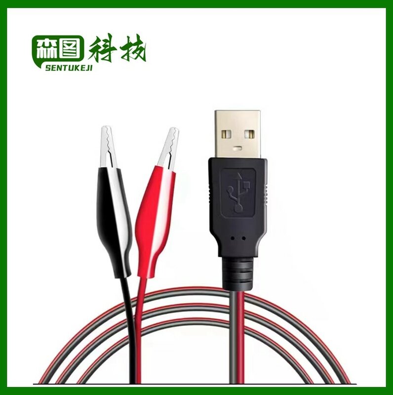 1 para USB zaciski krokodylkowe z drutu krokodyla męskiego/żeńskiego do testera USB woltomierz do prądu stałego miernik mocy pojemność amperomierza