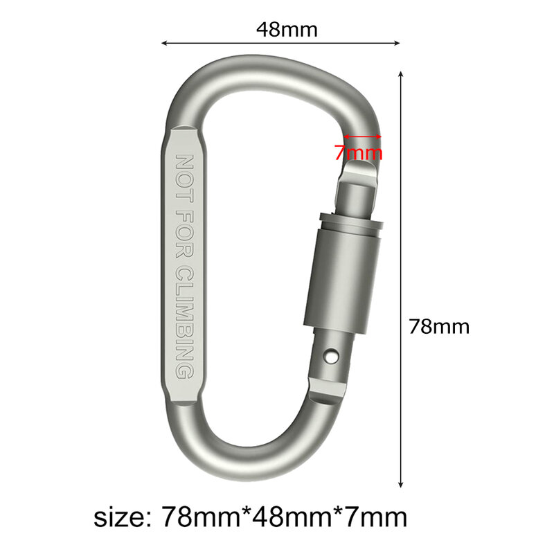Ransel Karabiner Gantungan Kunci Berkemah Hiking Aluminium Aloi D-ring Kancing Klip Kunci Kait Gesper Alat Panjat Luar Ruangan Kualitas Tinggi