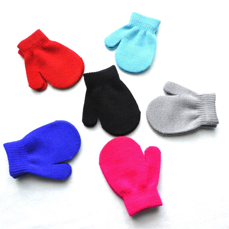 Costume da esterno neonati maschi ragazze bambini guanti lavorati a maglia guanti per neonati guanti più caldi guanti per bambini