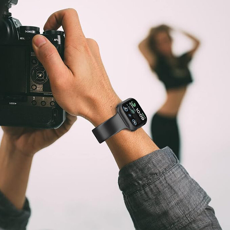 Capa de vidro e relógio fosco para Apple Watch, pára-choques e protetor de tela, 45mm, 41mm, 44mm, 40mm, 42mm, 38mm, iWatch SE, 9, 8, 7, 6, 5, 4, 3, 2