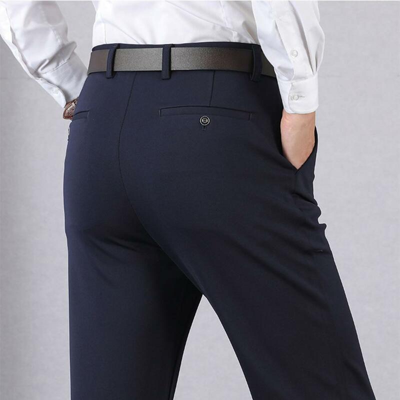 Męskie spodnie na co dzień w rozmiarze 38 klasyczne spodnie zestaw wiosenny z prostą luźna, wysoka talią na co dzień biznesowe spodnie od garnituru męskie spodnie robocze