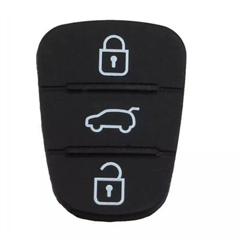 Remoto Car Key Shell Rubber Pad, 3 botões, tampa do caso Fob para Hyundai, Kia I20, I30, Ix35, Ix20, Rio