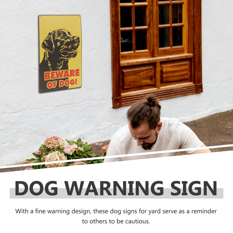 Decoratief Schilderen/Hangende Foto Pas Op Voor Hond Waarschuwingsbord Ijzeren Borden Voor Tuin