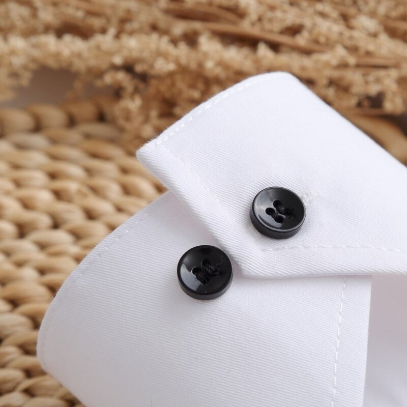 Punhos pulso plissados ​​fáceis elegante simples pulseira decorativa botões pretos n7yd