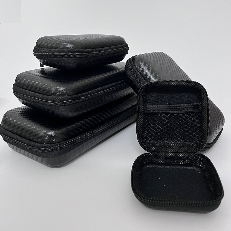 Tas wadah penyimpanan portabel untuk mobil, tas wadah peralatan reparasi mobil, pola serat karbon dengan tas ritsleting