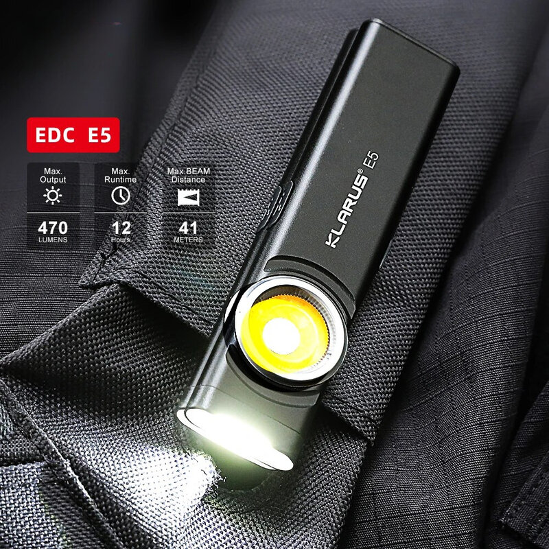 ไฟฉายแม่เหล็กแบบสองหัวมี8โหมดให้แสงสว่าง USB C ชาร์จไฟได้ไฟฉาย EDC สำหรับใช้ในกรณีฉุกเฉิน