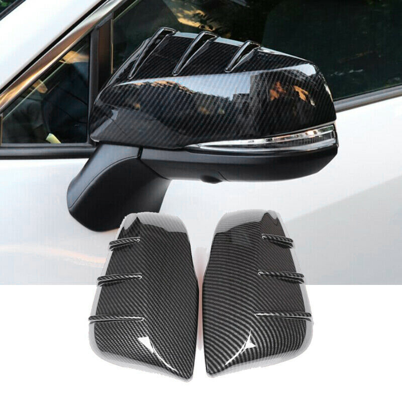 Cubierta de espejo retrovisor, accesorio de fibra de carbono ABS, para Toyota RAV4, 2019, 2020