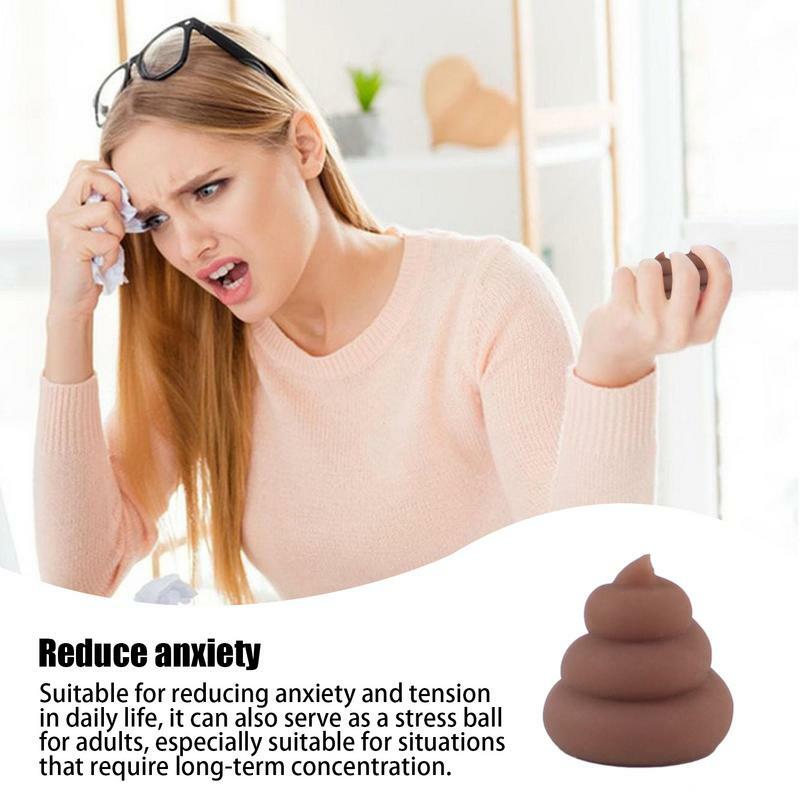 Poop Stress Ball 10PCS Soft Spoof Kawaii Toy Squeeze Stress Ball Fidget Fake Poop Toy Stretchy Sensory Toys For Adults Classroom