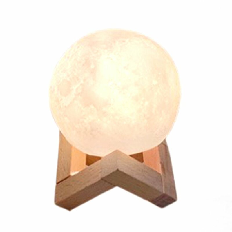 8cm lua lâmpada led night light alimentado por bateria com suporte estrelado lâmpada decoração do quarto luzes da noite crianças presente lua lâmpada
