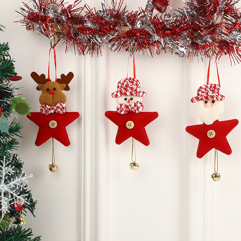 Adornos navideños de Papá Noel, muñeco de nieve, ciervo, colgante de muñeca, decoraciones para el hogar, decoración de Año Nuevo, regalos de Navidad Natal