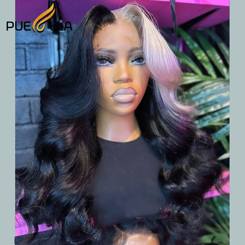 Grey 30inches Lace Front Brazilian Human Hair Wig Glueless Loose Wave Highlight Ash Blonde Colored 13X6 Frontal Wigs For Women