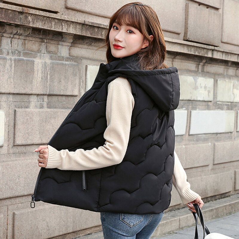 Algodão colete feminino 2022 nova moda coreana pão roupas femininas curto para baixo algodão all-match exterior wear colete casaco feminino