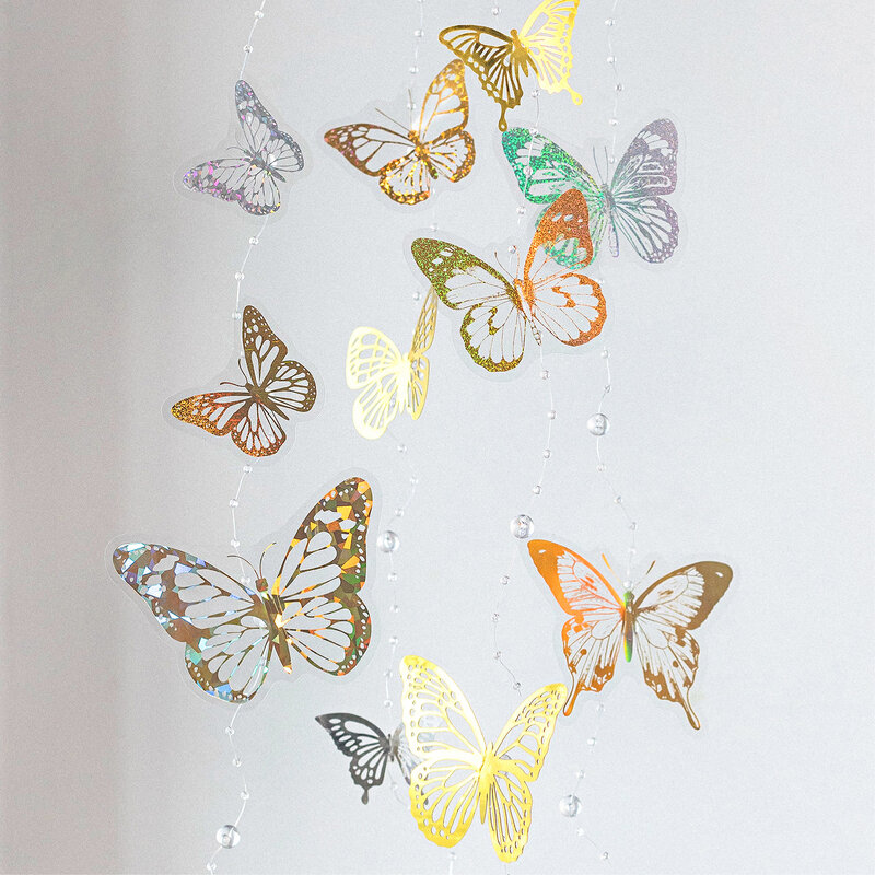 8 Pak/LOT stiker dekorasi album foto penanda seri lonceng angin kupu-kupu