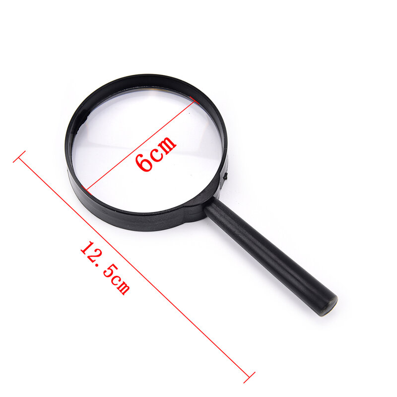 1PC Portable Handheld 5X Magnifier 60mm 5X Handheld Low Vision Reading Lens For Science Seniors Reading Inspection