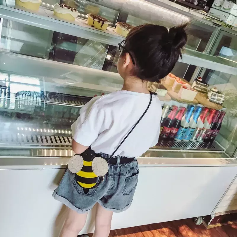 Cartoon Bee biedronka ślimak torba piękne dzieci portmonetka ze skóry PU torebki słodkie akcesoria dla dzieci torby na ramię