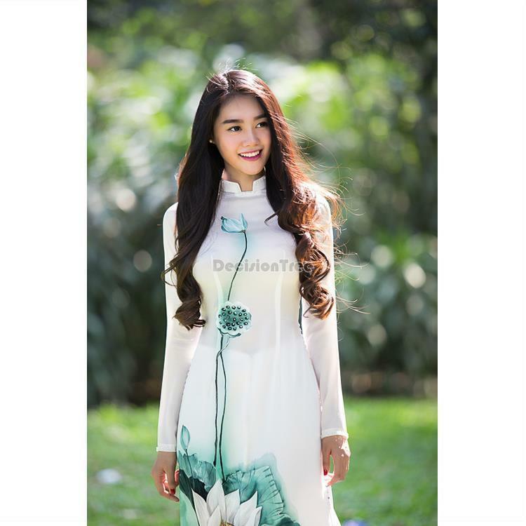 Новинка 2023, платье в вьетнамском стиле, ретро, цветочный принт, традиционное платье от китайского аозай, элегантное вечернее платье a78