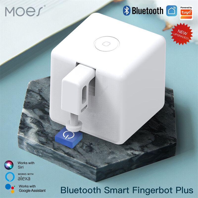 MOES Tuya inteligentny Bluetooth Fingerbot przełącznik przycisk Pusher inteligentne życie App sterowanie głosem przez Alexa, asystent Google
