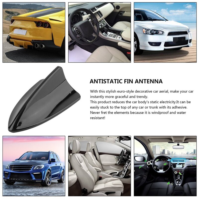 2024 New Car Aerials Replacing Waterproof Auto Shark Fin Shape Aerial Signal Antistatic Dummy Aerial Roof Car Replacement Tool