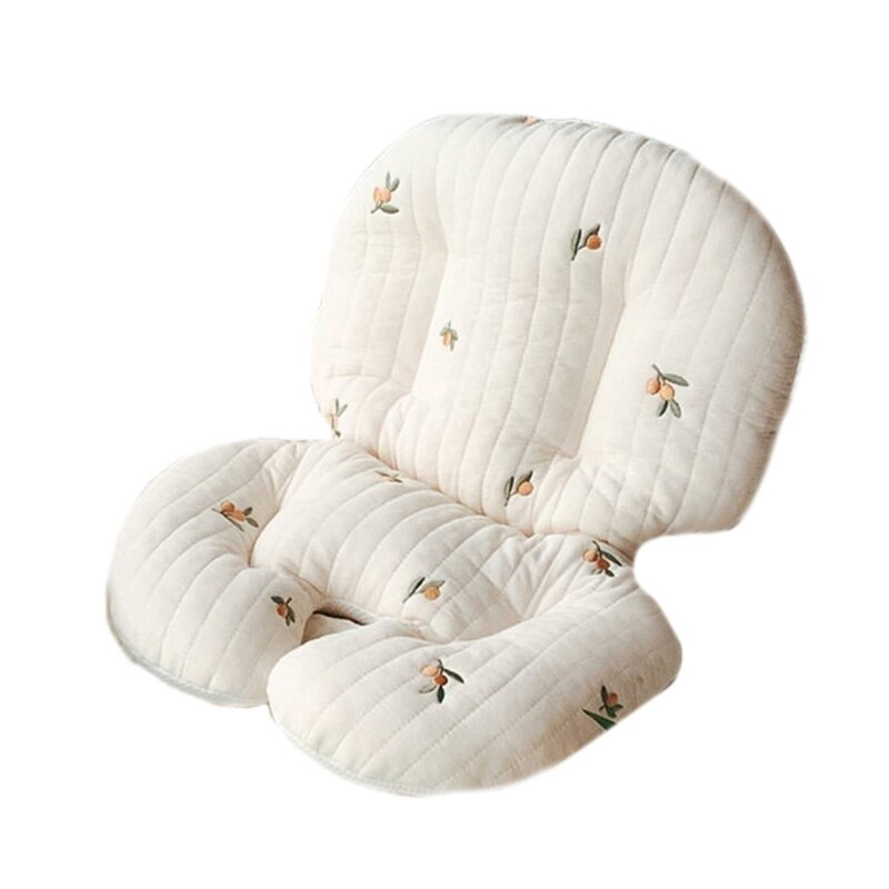 Хлопковая подушка для детского обеденного стула, мягкая и дышащая подушка для коляски, теплый коврик для стульчика, нескользящая