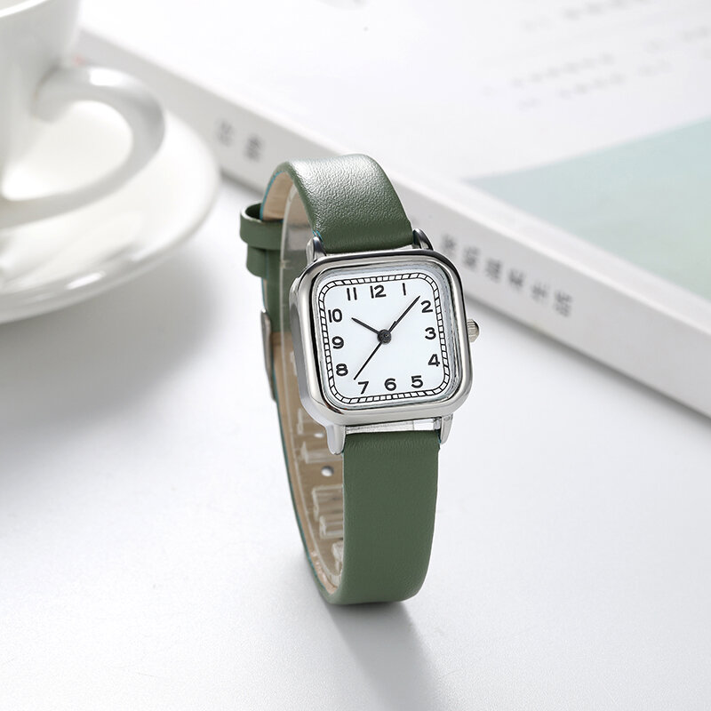 Reloj digital cuadrado pequeño de plata para mujer, nuevo INS, venta al por mayor, reloj de cuarzo 6
