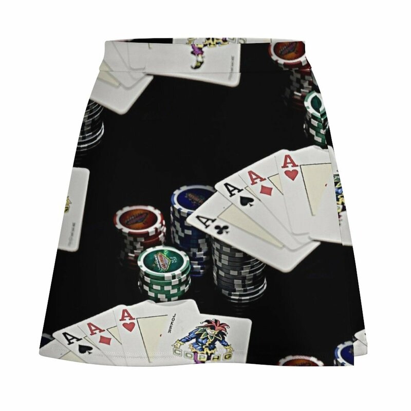 Mini falda de Poker Night para mujer, ropa de diseñador de lujo, minifalda Sexy, Linda