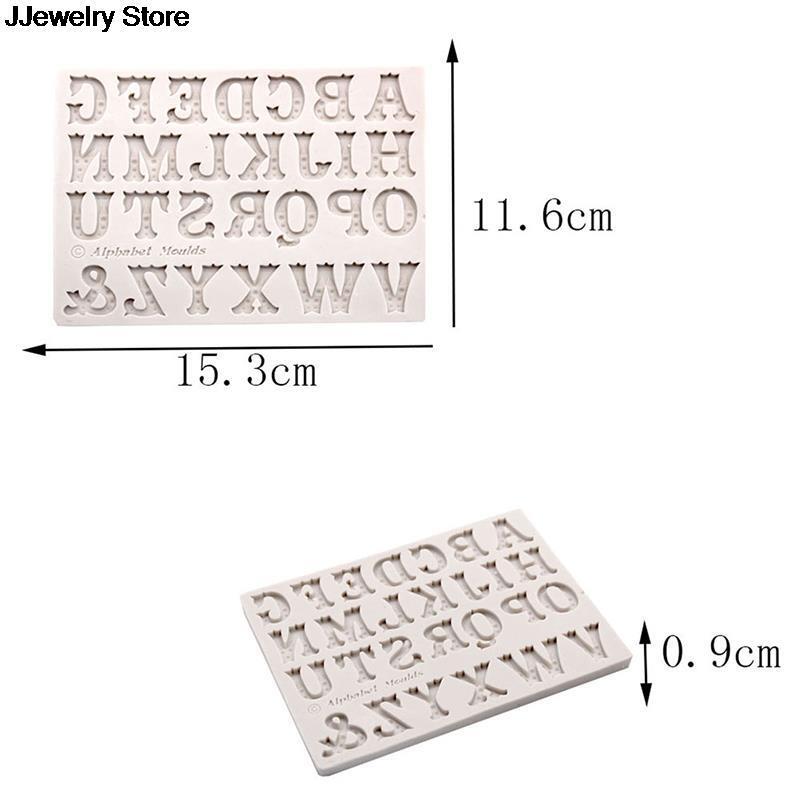 New DIY 26 English Letters Shape Silicone Mold DIY Resin Jewelry Pendant Necklace Pendant Lanugo Mold Resin Molds For Jewelry