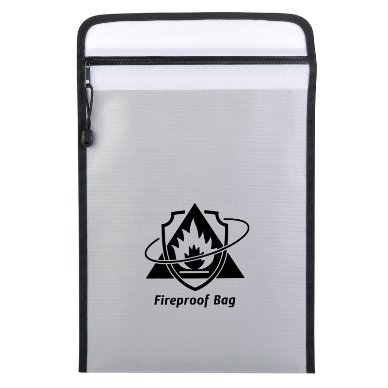Fireproof Document Storage Bag, 15x11in Waterproof Fire Resistant Safe Envelopes Bag for Cash Jewelry Passport Valuables