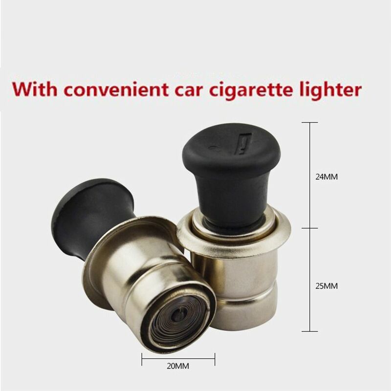 Encendedor de cigarros con enchufe de acero, adaptador de encendedor de cigarrillos de coche de 12V, 20mm, accesorio para coche, motocicleta
