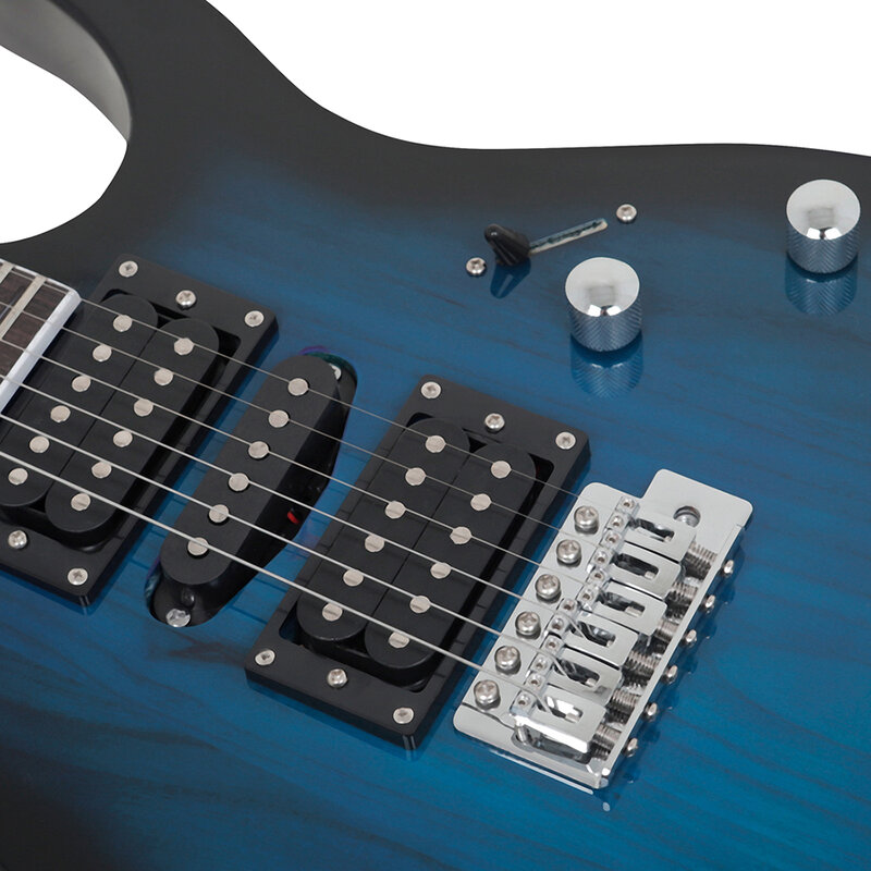 IRIN-Guitarra eléctrica con 24 trastes, cuerpo de arce de 6 cuerdas, cuello de Arce, con bolsa de amplificador, piezas y accesorios necesarios para Guitarra