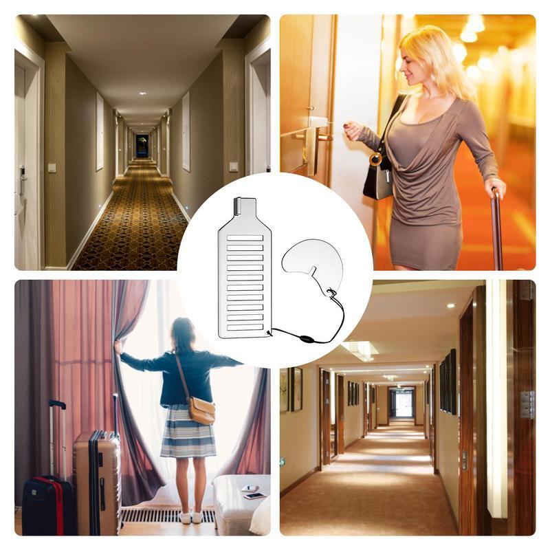ตัวล็อคประตูแบบพกพาตัวล็อคประตูโรงแรมทำจากสเตนเลสสตีลเพื่อความปลอดภัยในความปลอดภัยบ้านของโรงแรม