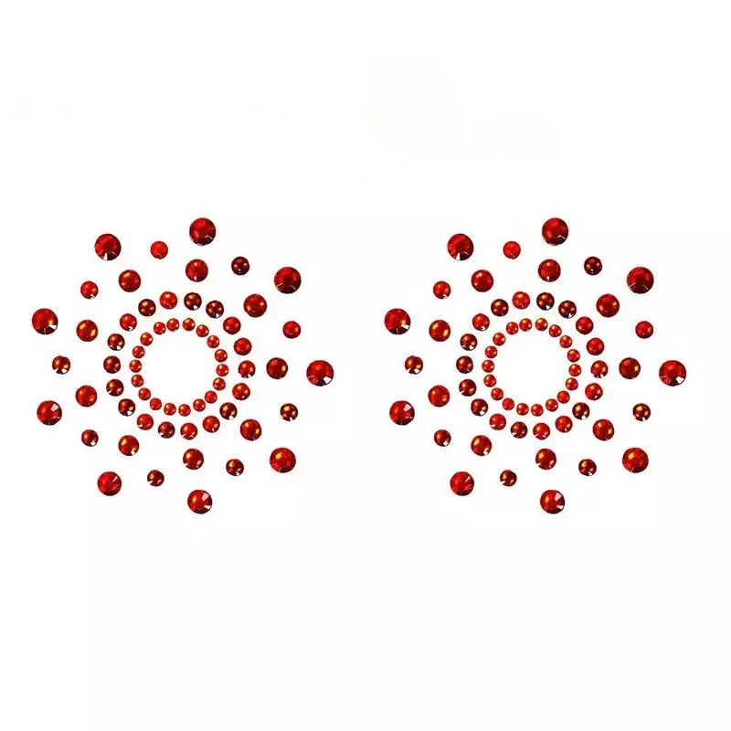 Pasang bra Pasties Lingerie kelopak payudara berlian imitasi stiker nyaman bersirkulasi dengan perekat otomatis transparan puting seksi