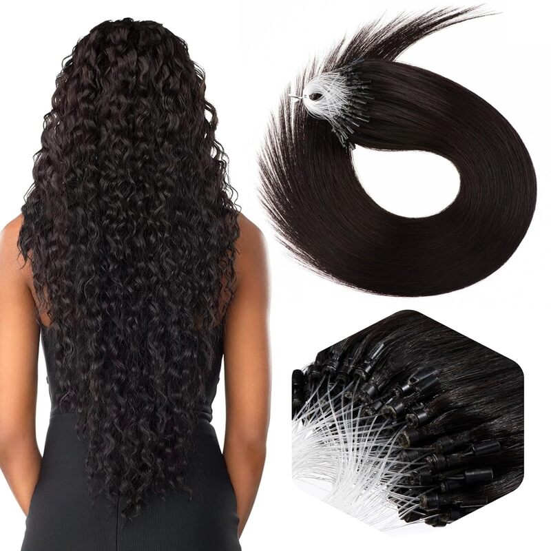 Micro Ring Hair Extensions Human Hair Remy Micro Loop Human Hair Extension 50g Micro Bead Hair Extensions