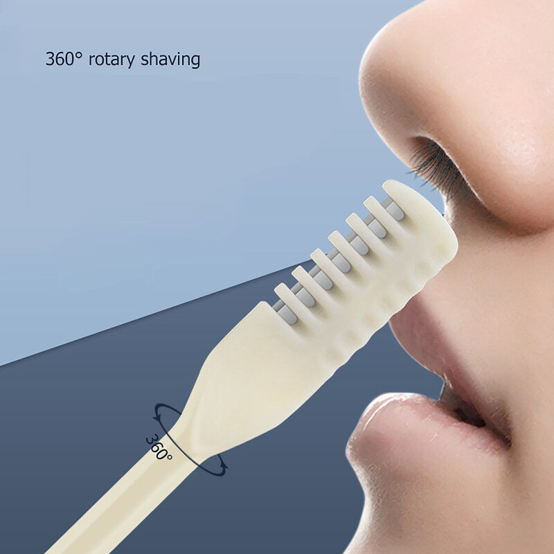 360 Degree Rotating Double Head Nose Hair Trimmer Nose Hair Removal Trimming Washable Portable Nose Ear Hair Trimmer Tool