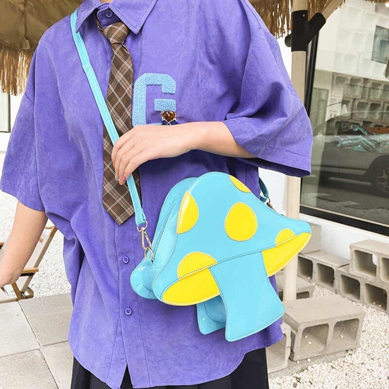 Женская сумка через плечо в форме гриба из искусственной кожи, сумка через плечо, женская сумка-портмоне, Прямая поставка
