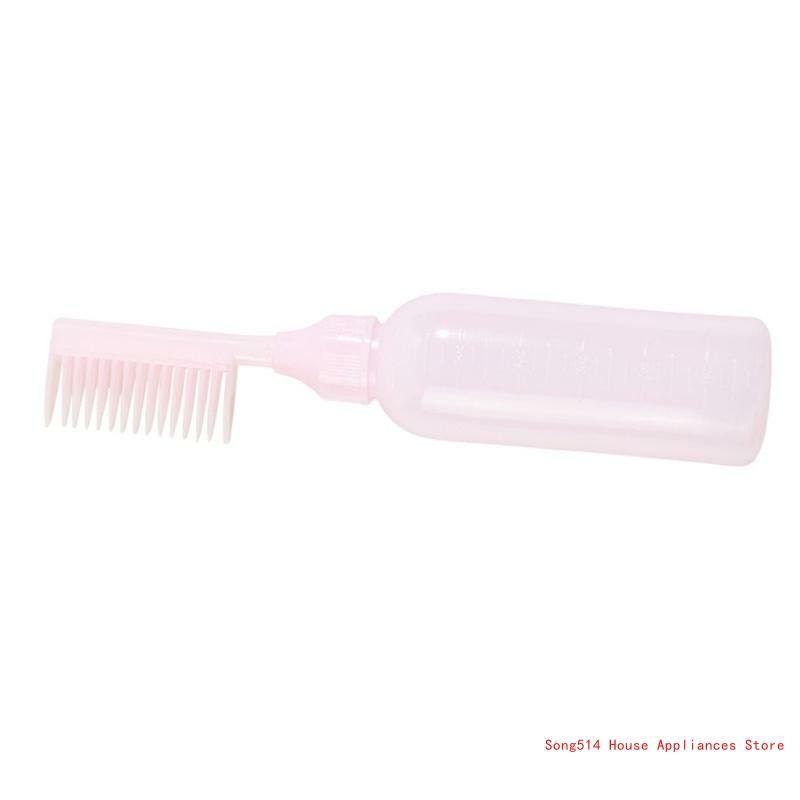 Empty Hair Dye Applicator Bottle with Comb Hair Colouring Dispensing Comb Gifts 95AC