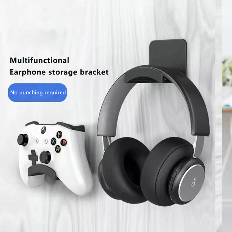Universal Headphone Stand Gaming Controller Holder Headset Display Rack Under Desk Hanger Hook For Earphone Wall Mount Gaming