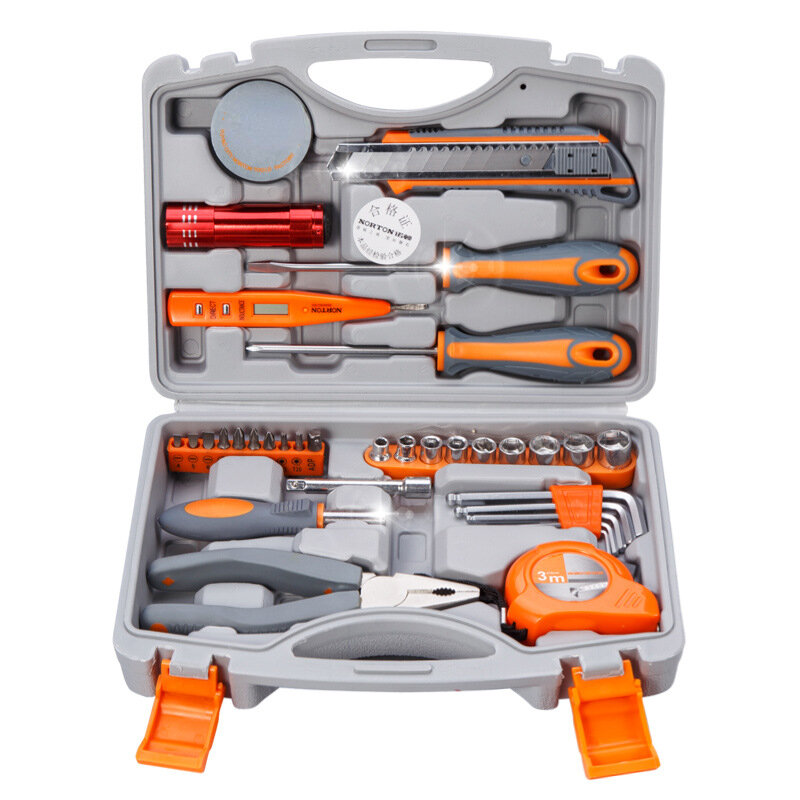 Herramientas de mano para carpintería, herramientas multifunción con caja de herramientas, juegos de enchufes y llaves dinamométricas, juegos de herramientas manuales