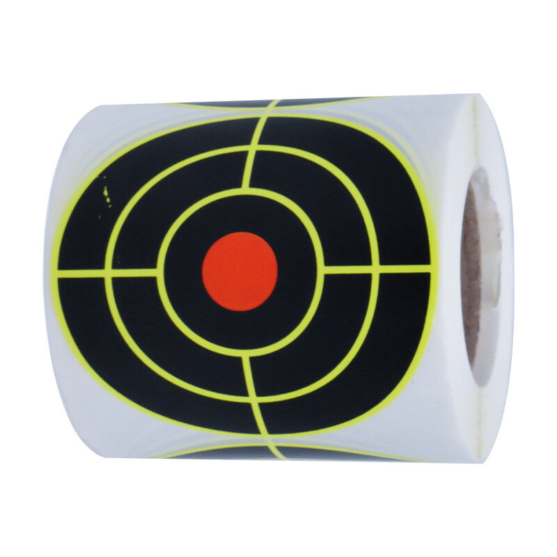 Rollo de pegatinas adhesivas de tiro de 3 pulgadas, 100/200 unidades, rango de pegatinas de objetivos de salpicaduras