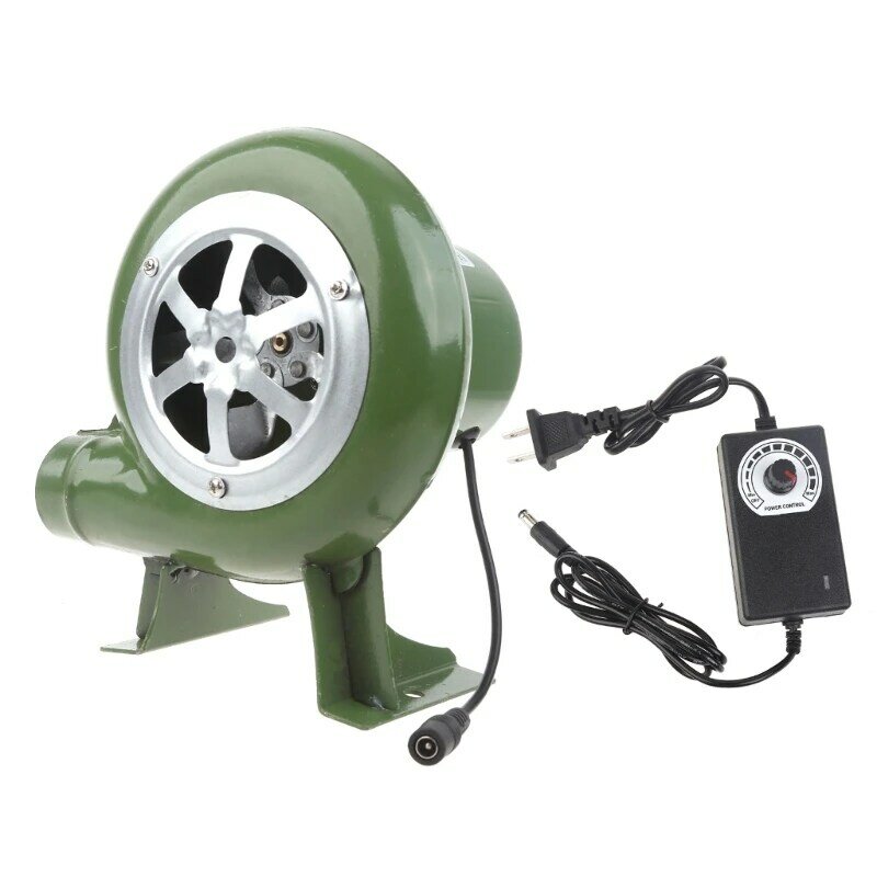 Ventilador para churrasco mini ferreiro forja ventilador com duto ferro engrenagem portátil ventilador para churrasco 3-12v