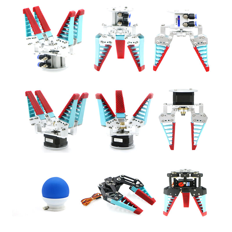 Garra de dedo robô flexível elétrico, Garra biônica, Garra mecânica, Carga grande, Bionic, Pneumática, ROS