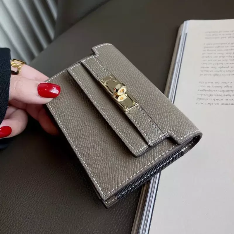 Luxury Women's Leather Business Card Holder 2024 New Small and Large Capacity Women's Card Bag Premium Leather Card Bag